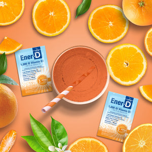 Préparation pour boisson à la vitamine D<br> 1 000 UI de vitamine D3<br> Orange